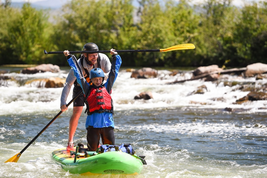 Stand up paddleboarding in Colorado.